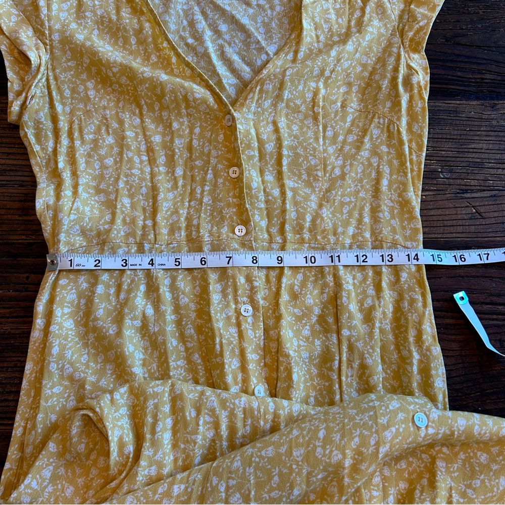 Skylar + Madison | Yellow Floral Maxi Dress M - Picture 4 of 11